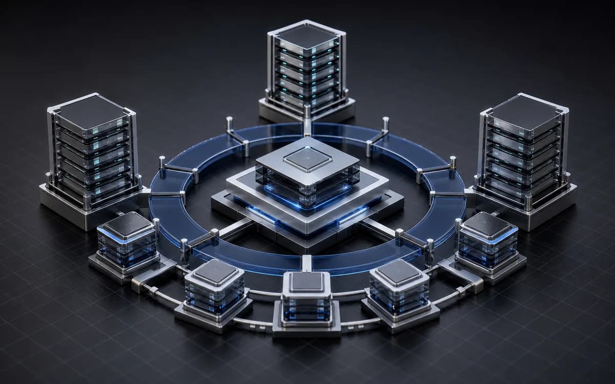 Abstract platform governance architecture with a verified control core